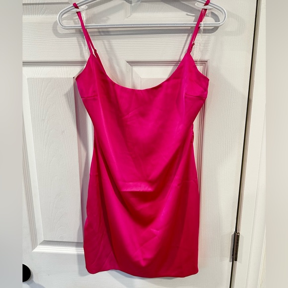 NWT hot pink mini dress size L - Picture 4 of 5